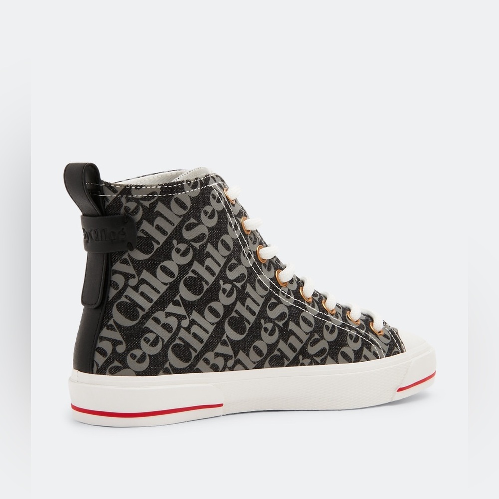 NIB- See by Chloé Aryana high top canvas boots - Picture 2 of 9